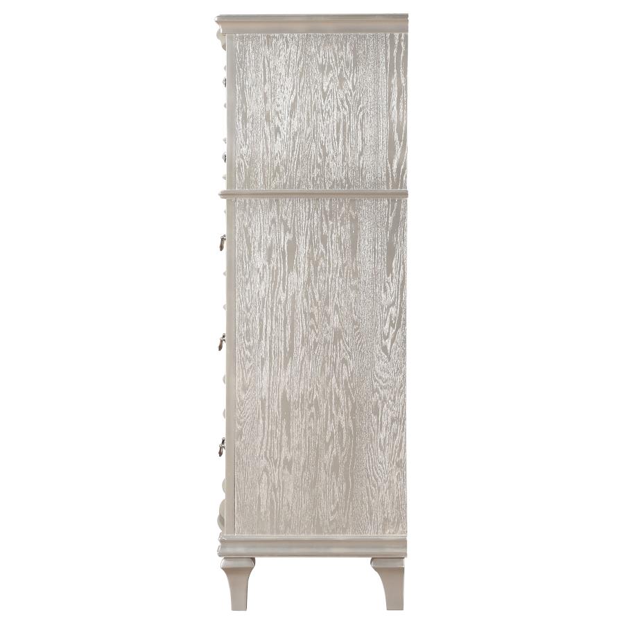 Evangeline 6-drawer Bedroom Chest Silver Oak view 5