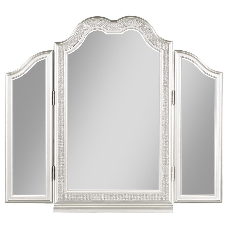 Evangeline Tri-Fold Vanity Mirror Silver Oak view 3