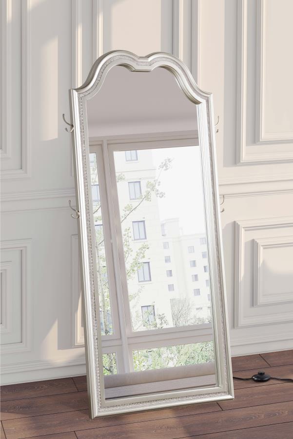 Evangeline Full Length LED Light Floor Mirror Silver Oak view 2