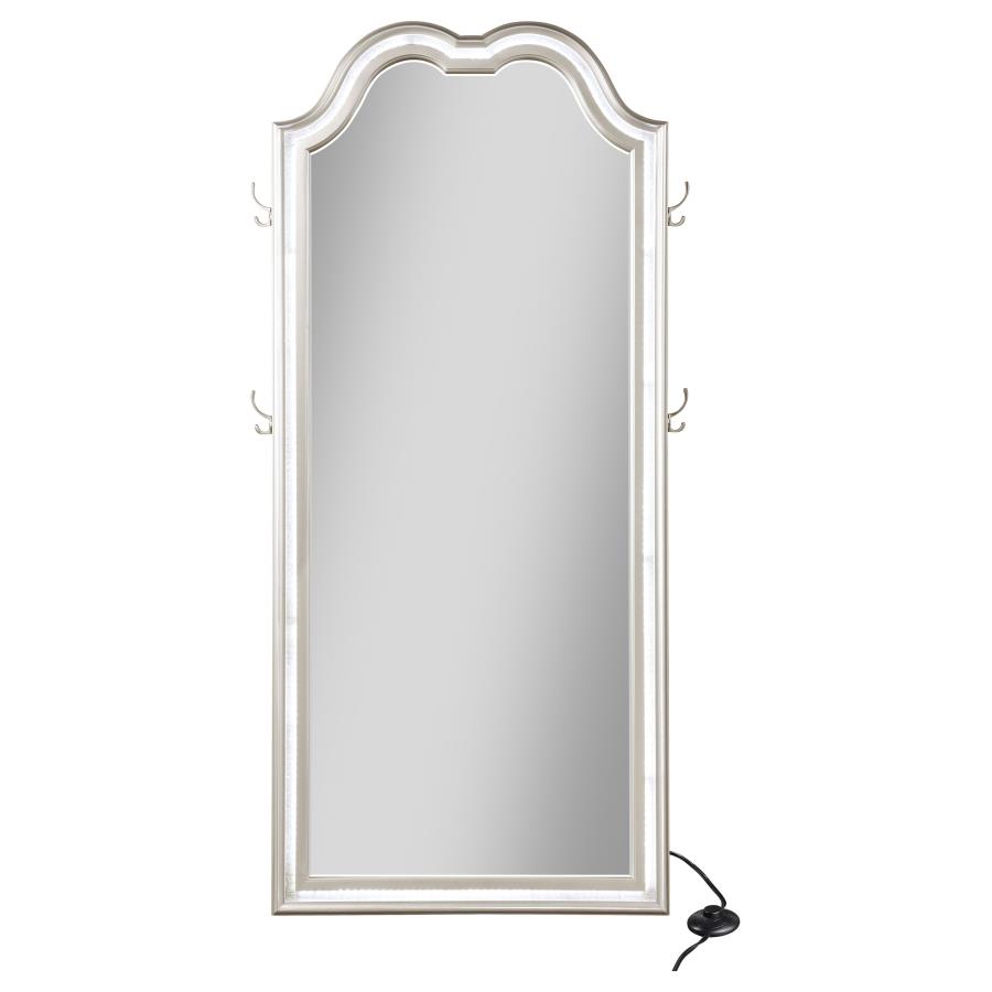 Evangeline Full Length LED Light Floor Mirror Silver Oak view 5