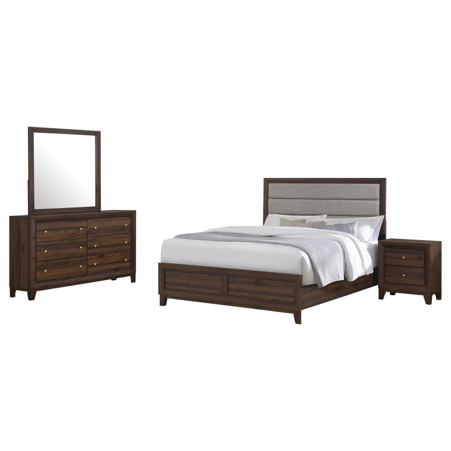 Welsley 4-piece Queen Bedroom Set Walnut view 2