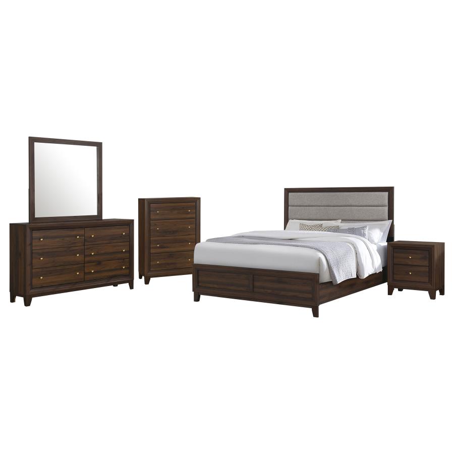 Welsley 5-piece Queen Bedroom Set Walnut view 2