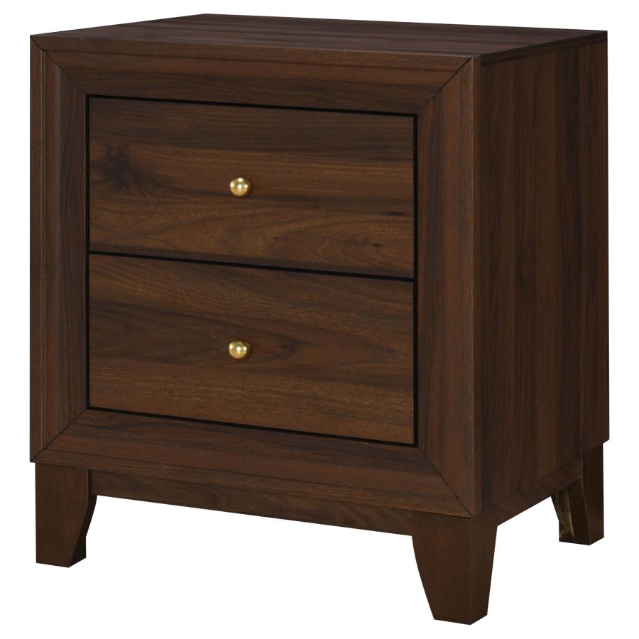 Welsley 2-drawer Nightstand Bedside Table Walnut view 4