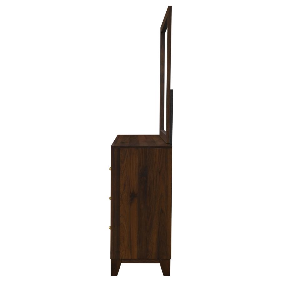 Welsley 6-drawer Dresser and Mirror Walnut view 5