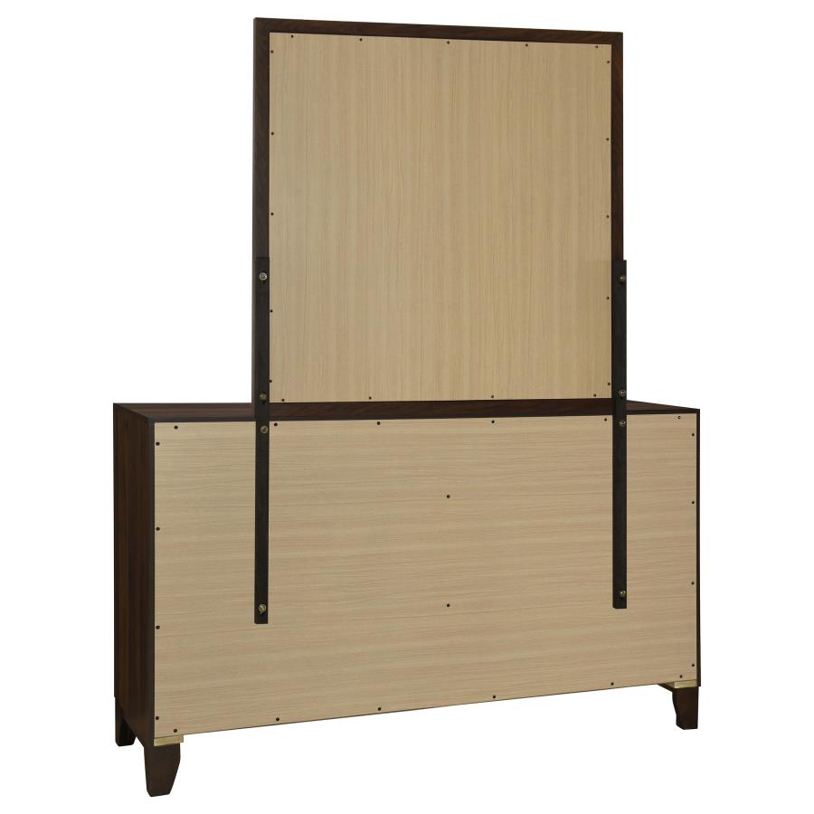 Welsley 6-drawer Dresser and Mirror Walnut view 6