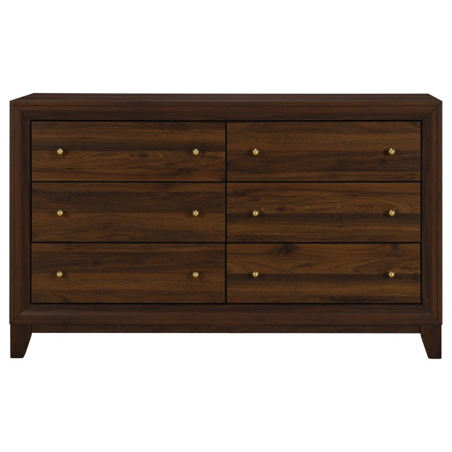 Welsley 6-drawer Dresser Cabinet Walnut view 3