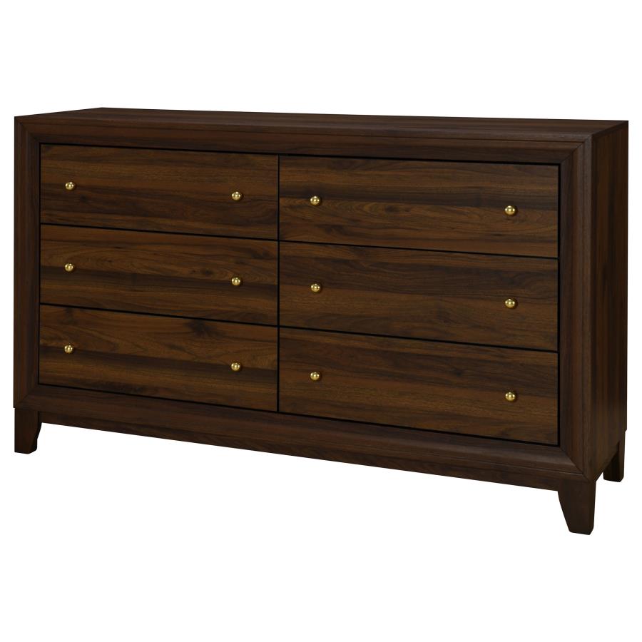 Welsley 6-drawer Dresser Cabinet Walnut view 4