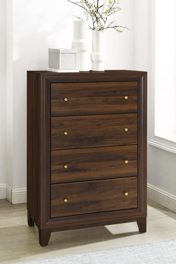 Welsley 4-drawer Chest of Drawers Walnut view 2