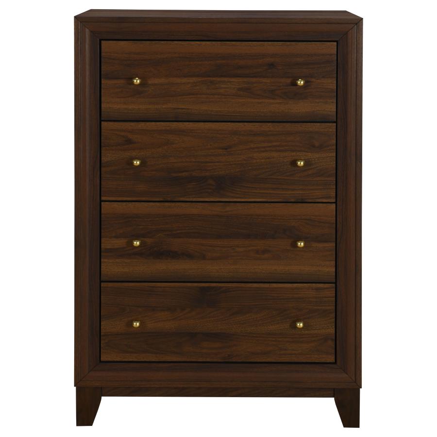 Welsley 4-drawer Chest of Drawers Walnut view 3