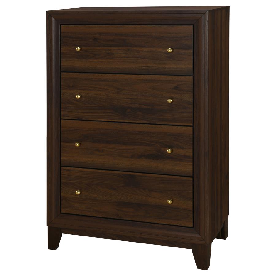 Welsley 4-drawer Chest of Drawers Walnut view 4