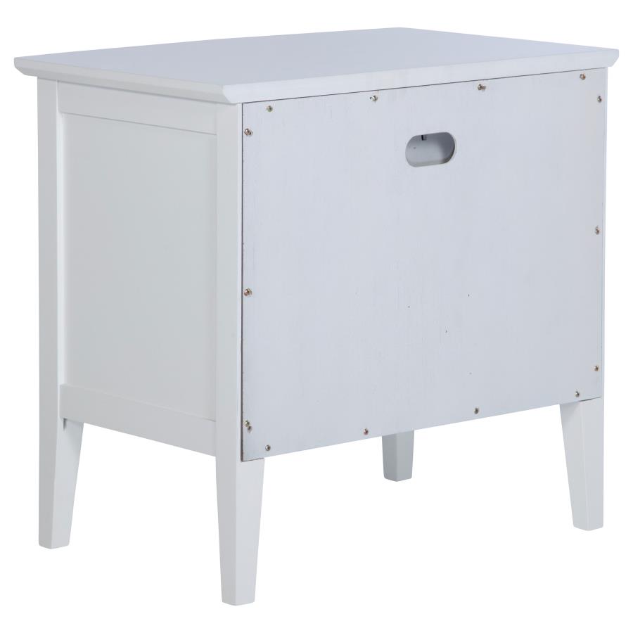 Bexhill 1-drawer Nightstand Bedside Table White view 6