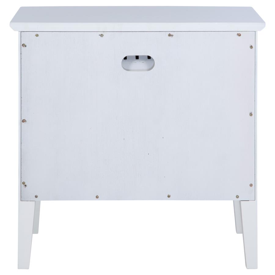Bexhill 1-drawer Nightstand Bedside Table White view 7