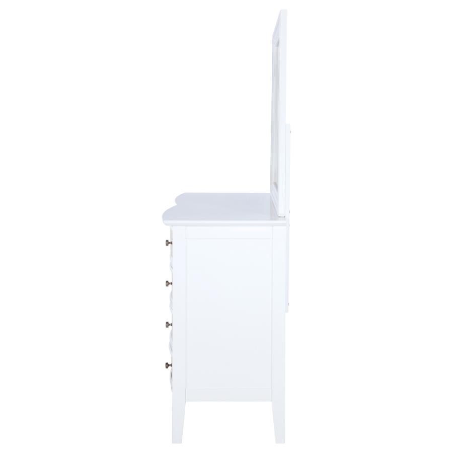 Bexhill 10-drawer Dresser and Mirror White view 5