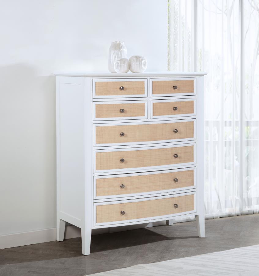 Bexhill 8-drawer Chest of Drawers White view 2