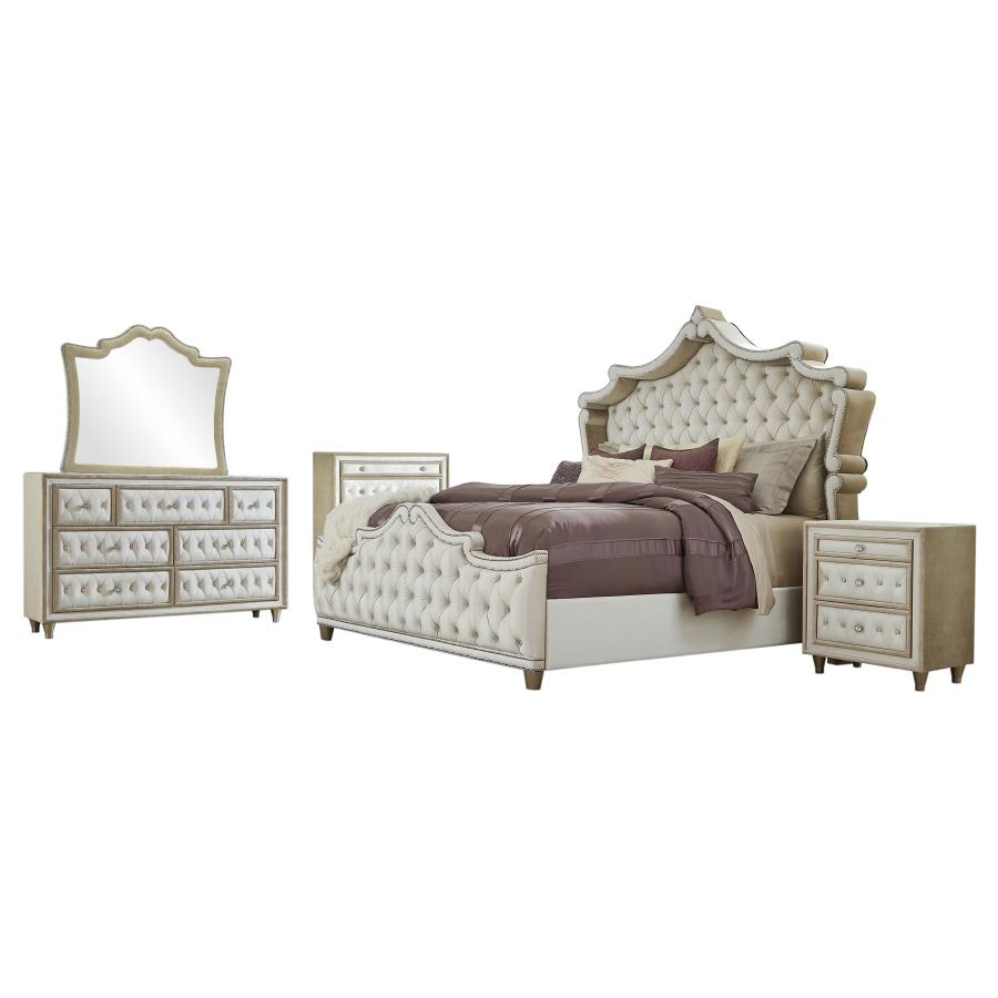 Antonella 5-piece Eastern King Bedroom Set Ivory view 2