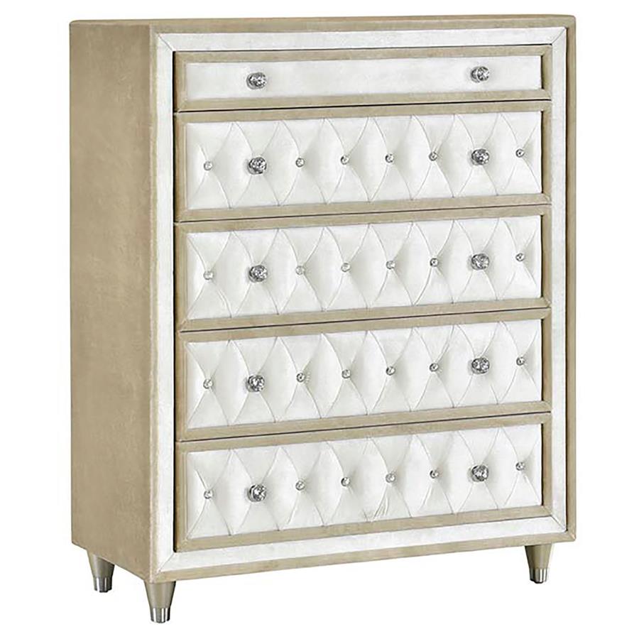 Antonella 5-piece Eastern King Bedroom Set Ivory view 7