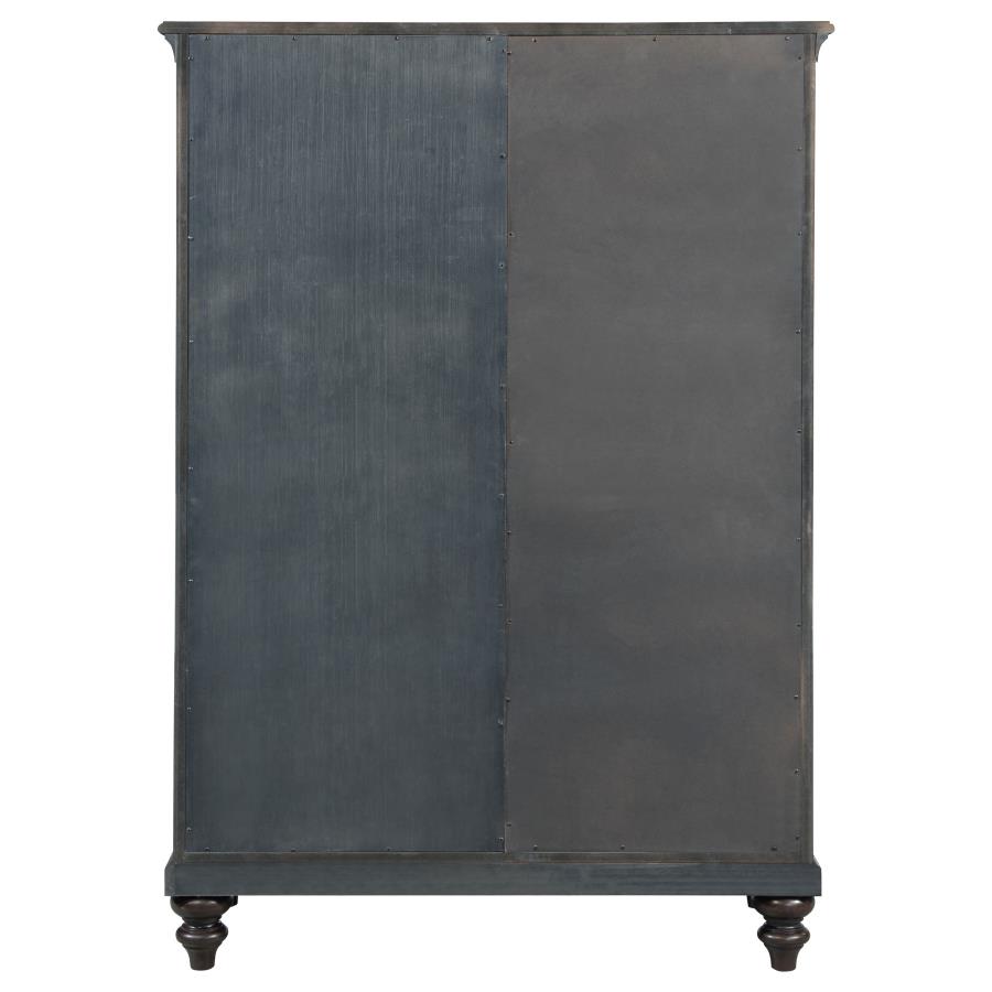 Andover 6-drawer Tempered Glass Door Chest Dark Oak view 6