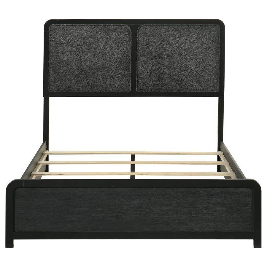 Cavelle 51-inch Upholstered Full Panel Bed Black view 4