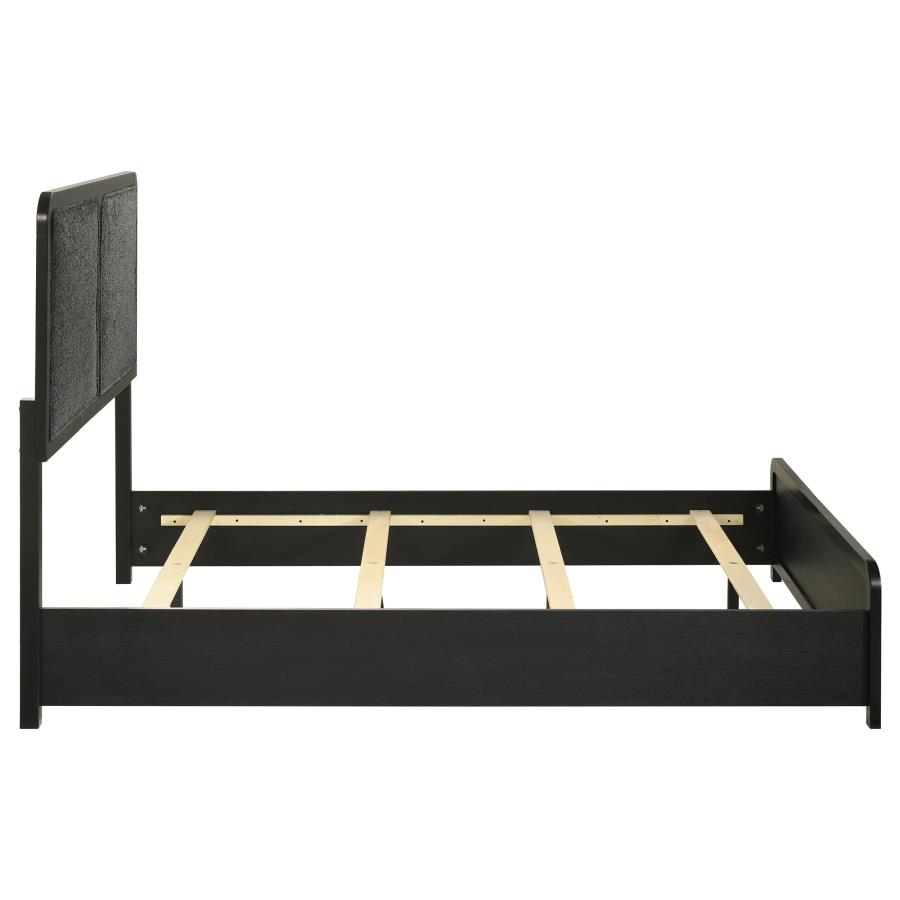 Cavelle 51-inch Upholstered Full Panel Bed Black view 6