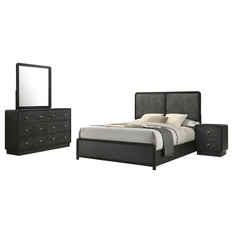 Cavelle 4-piece Queen Bedroom Set Black view 2