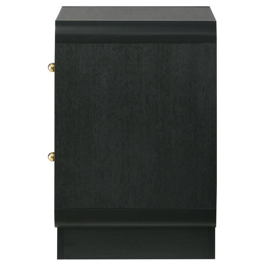 Cavelle 2-drawer Nightstand Bedside Table Black view 5