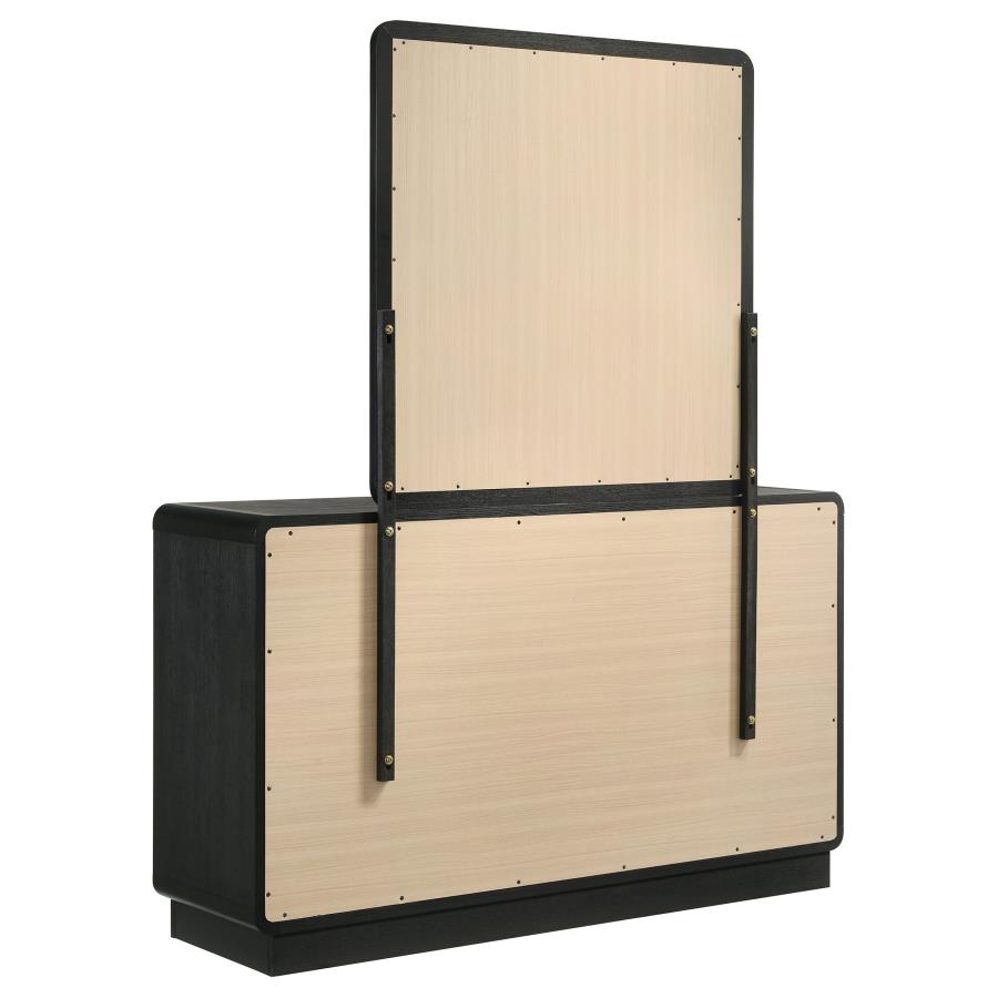 Cavelle 6-drawer Dresser and Mirror Black view 6