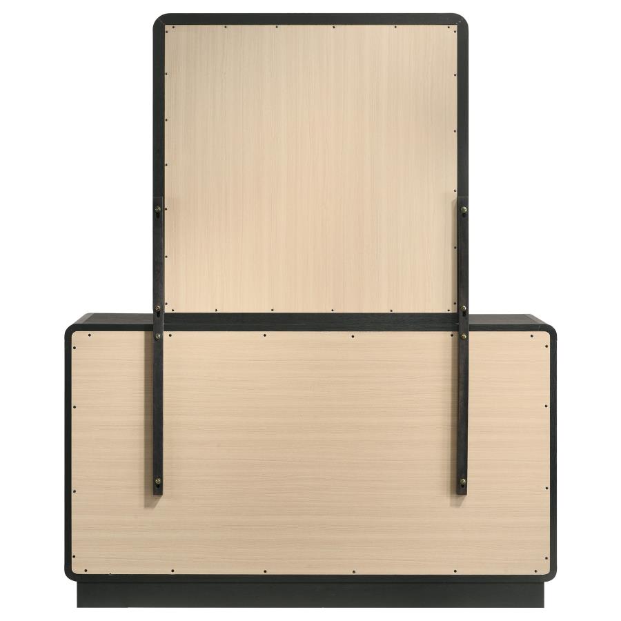 Cavelle 6-drawer Dresser and Mirror Black view 7