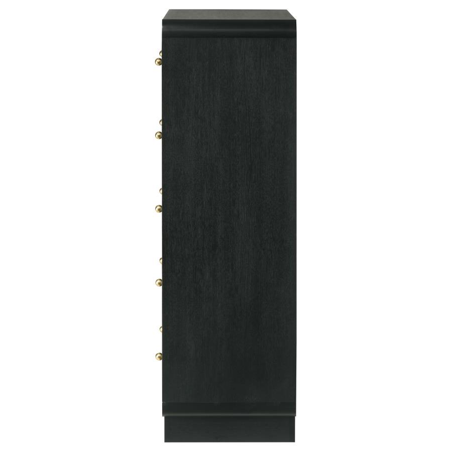 Cavelle 5-drawer Chest of Drawers Black view 5