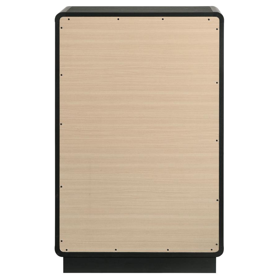Cavelle 5-drawer Chest of Drawers Black view 7