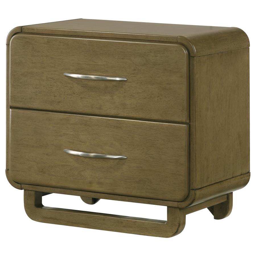 Amsbury 2-drawer Nightstand Bedside Table Nutmeg view 4