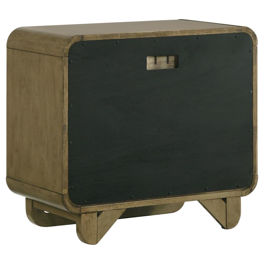 Amsbury 2-drawer Nightstand Bedside Table Nutmeg view 6