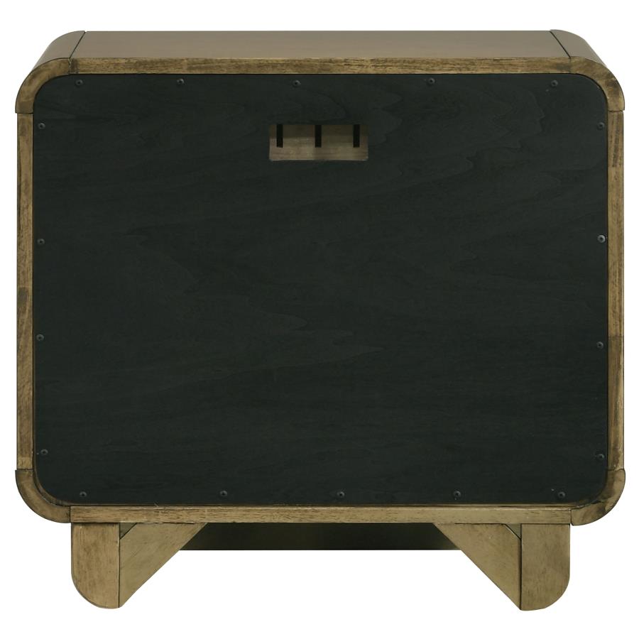 Amsbury 2-drawer Nightstand Bedside Table Nutmeg view 7