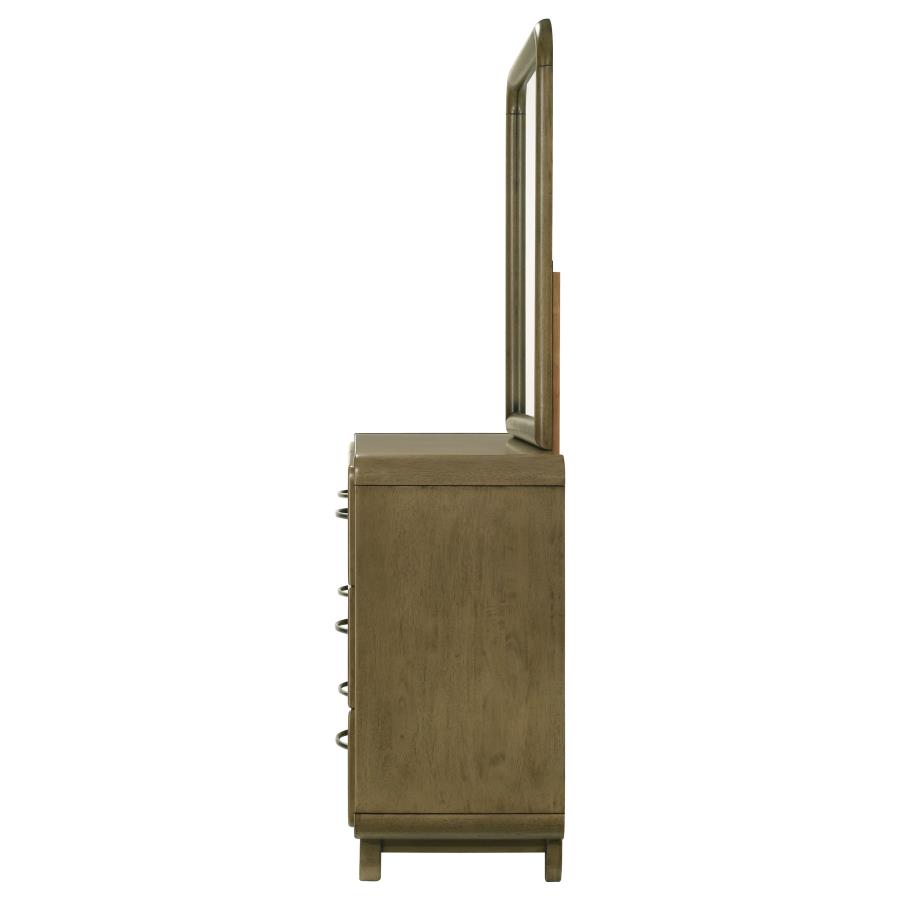 Amsbury 6-drawer Dresser and Mirror Nutmeg view 5