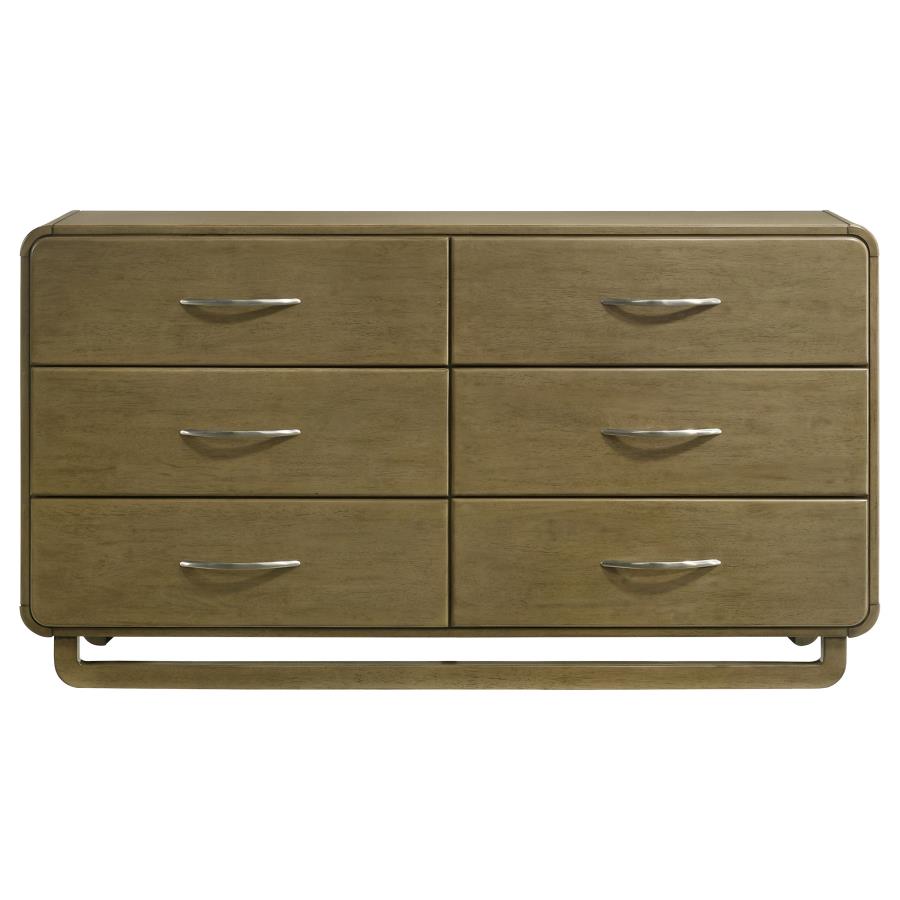 Amsbury 6-drawer Dresser Cabinet Nutmeg view 3
