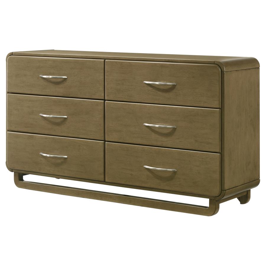 Amsbury 6-drawer Dresser Cabinet Nutmeg view 4