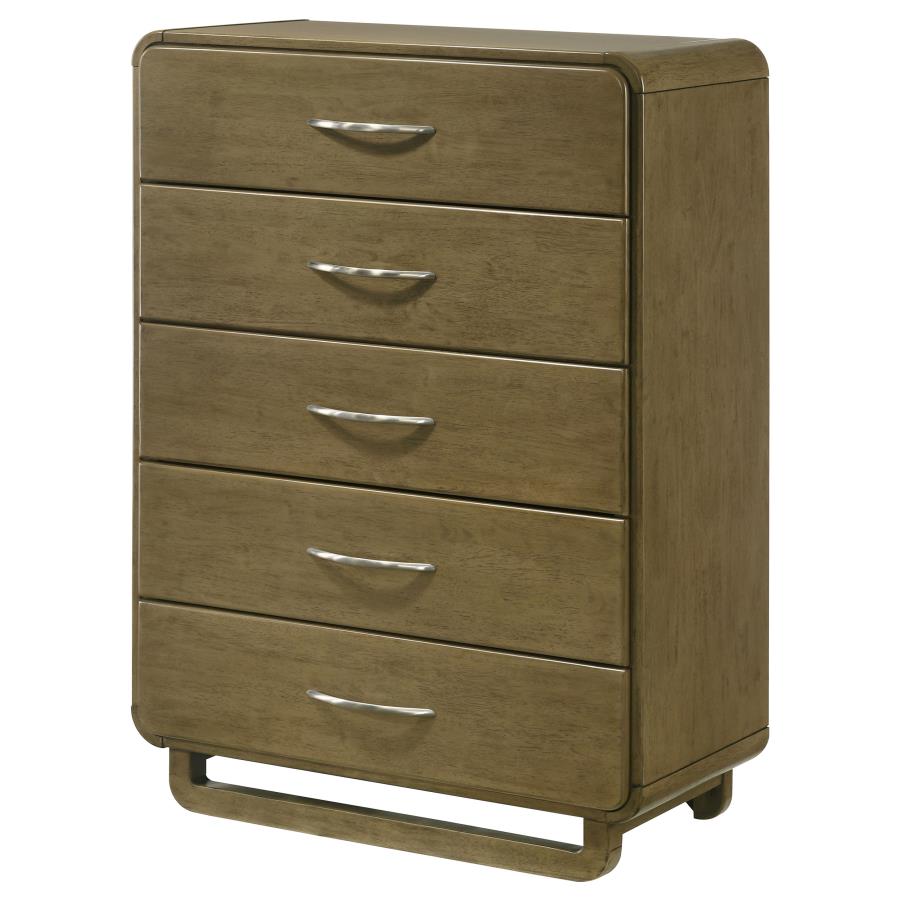 Amsbury 5-drawer Chest of Drawers Nutmeg view 4