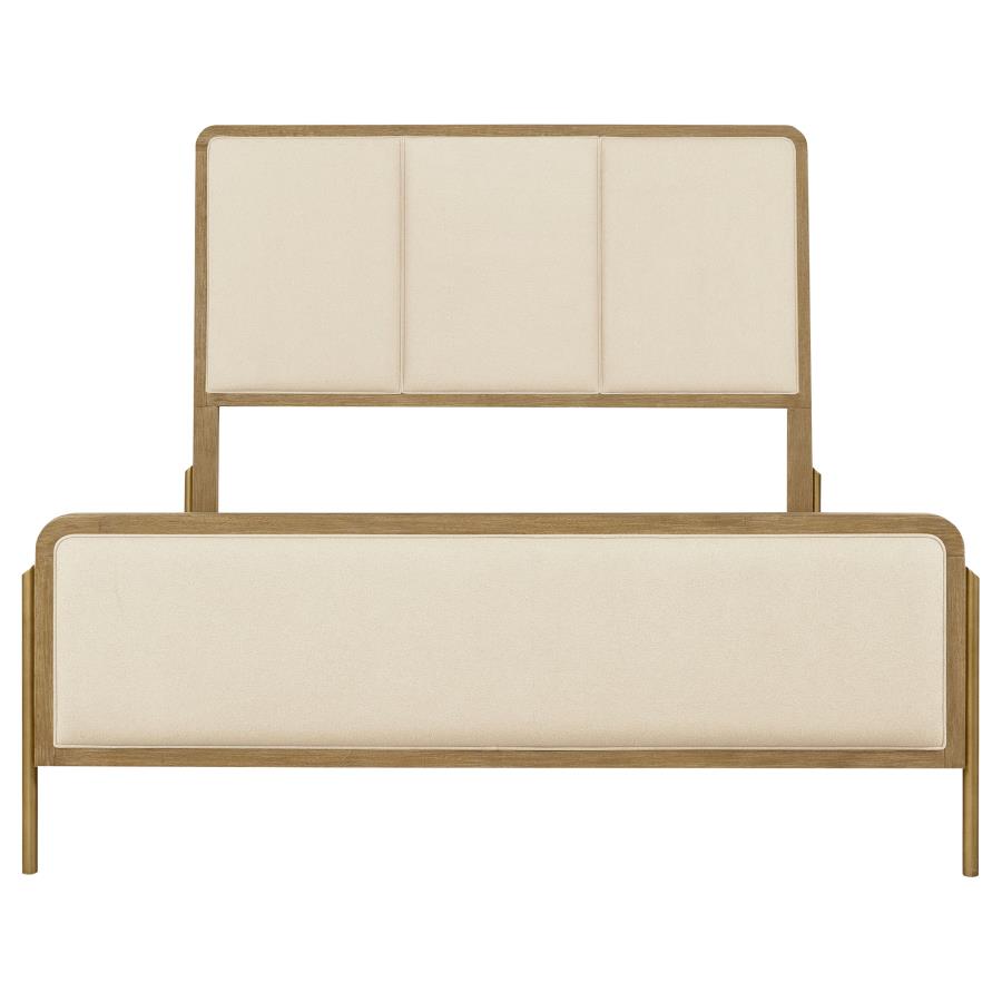 Arini 56-inch Eastern King Panel Bed Cream and Sand Wash view 3