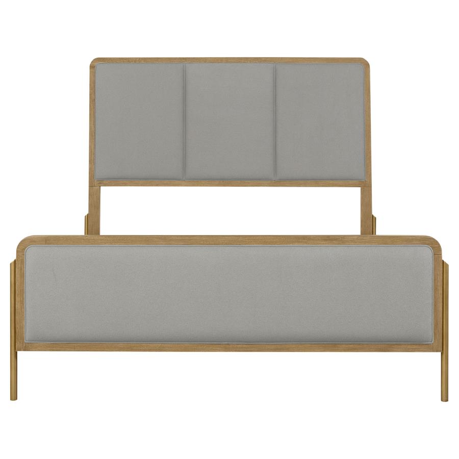 Arini Upholstered Eastern King Panel Bed Sand Wash and Grey view 3