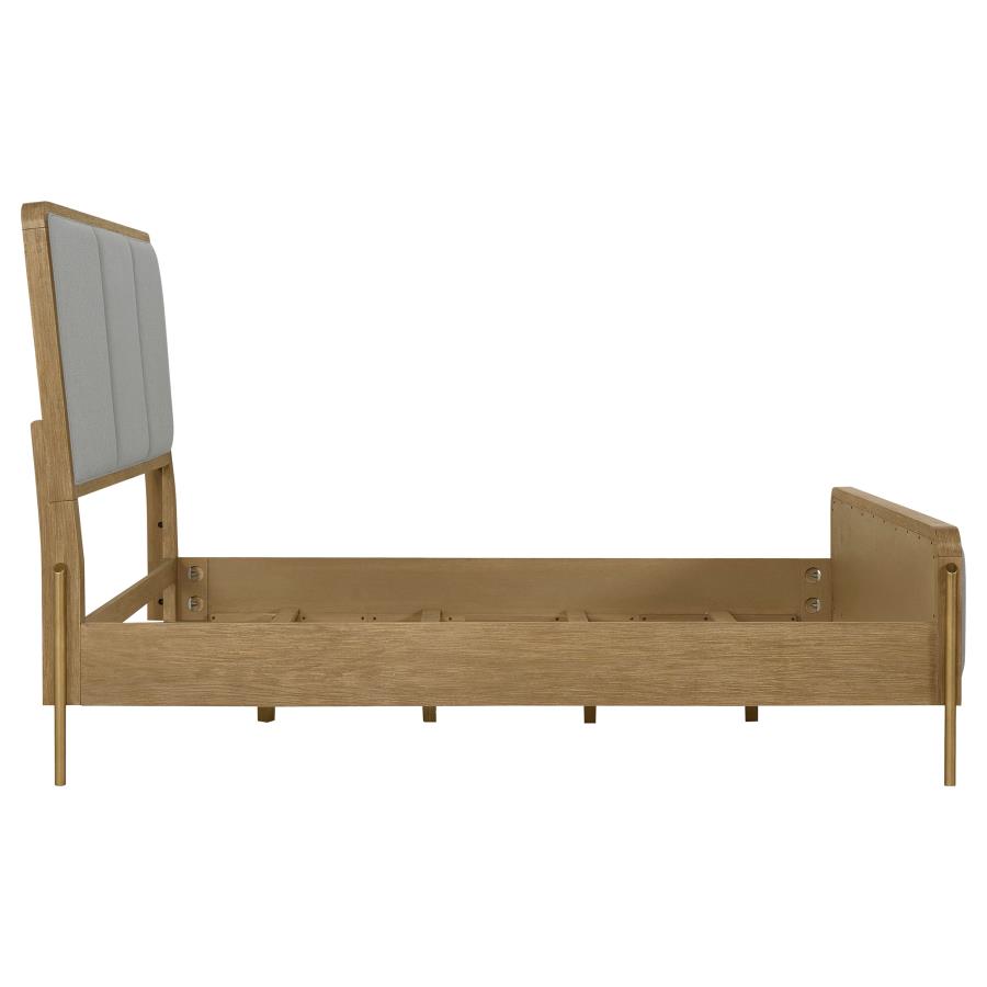 Arini Upholstered Eastern King Panel Bed Sand Wash and Grey view 5