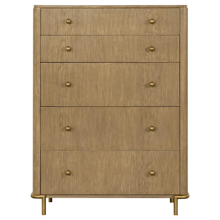 Arini 5-drawer Bedroom Chest Sand Wash view 3