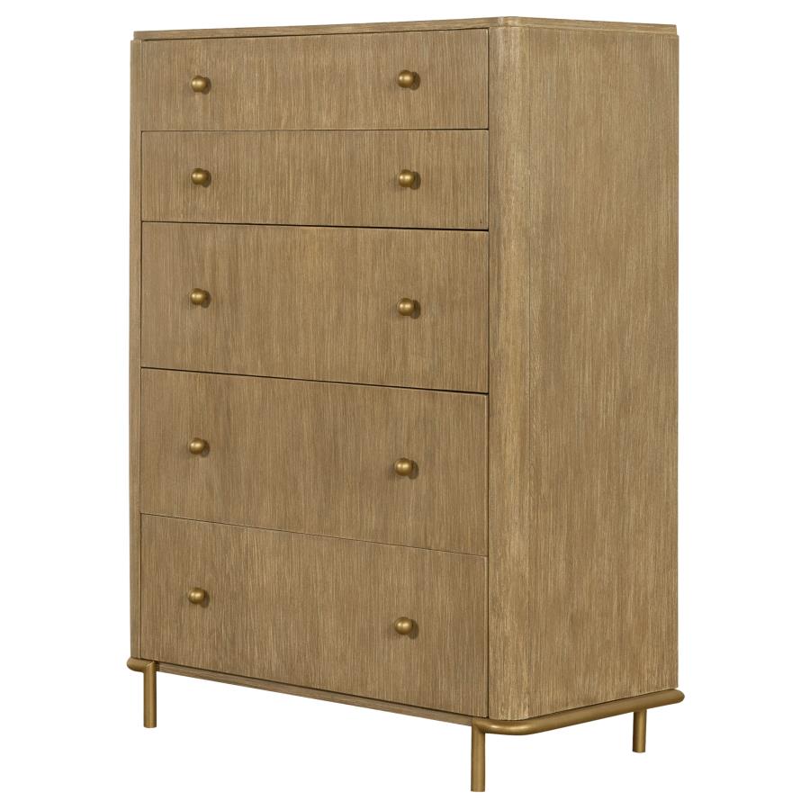 Arini 5-drawer Bedroom Chest Sand Wash view 4