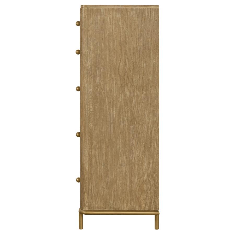 Arini 5-drawer Bedroom Chest Sand Wash view 5