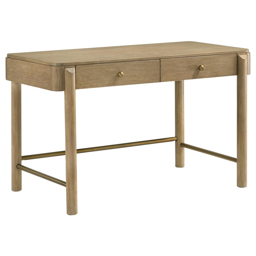 Arini 2-piece Makeup Vanity Table and Mirror Set Sand Wash view 3