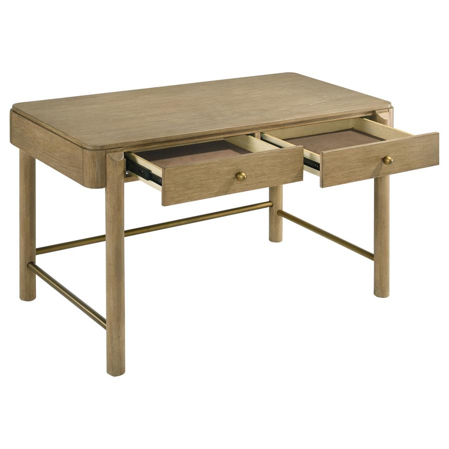 Arini 2-drawer Vanity Desk Makeup Table Sand Wash view 3