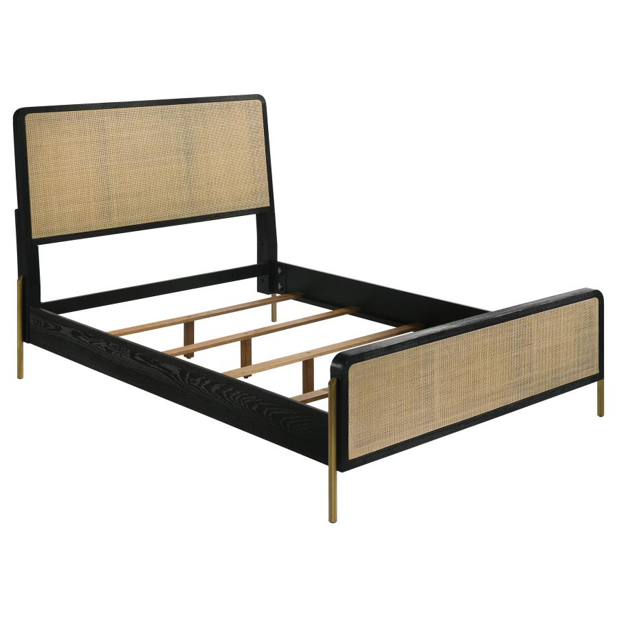 Arini 4-piece Queen Bedroom Set Black and Natural view 3
