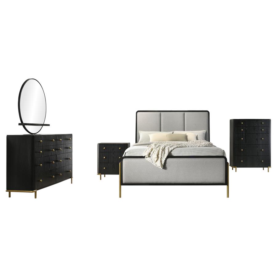 Arini 5-piece Eastern King Bedroom Set Black and Grey view 2