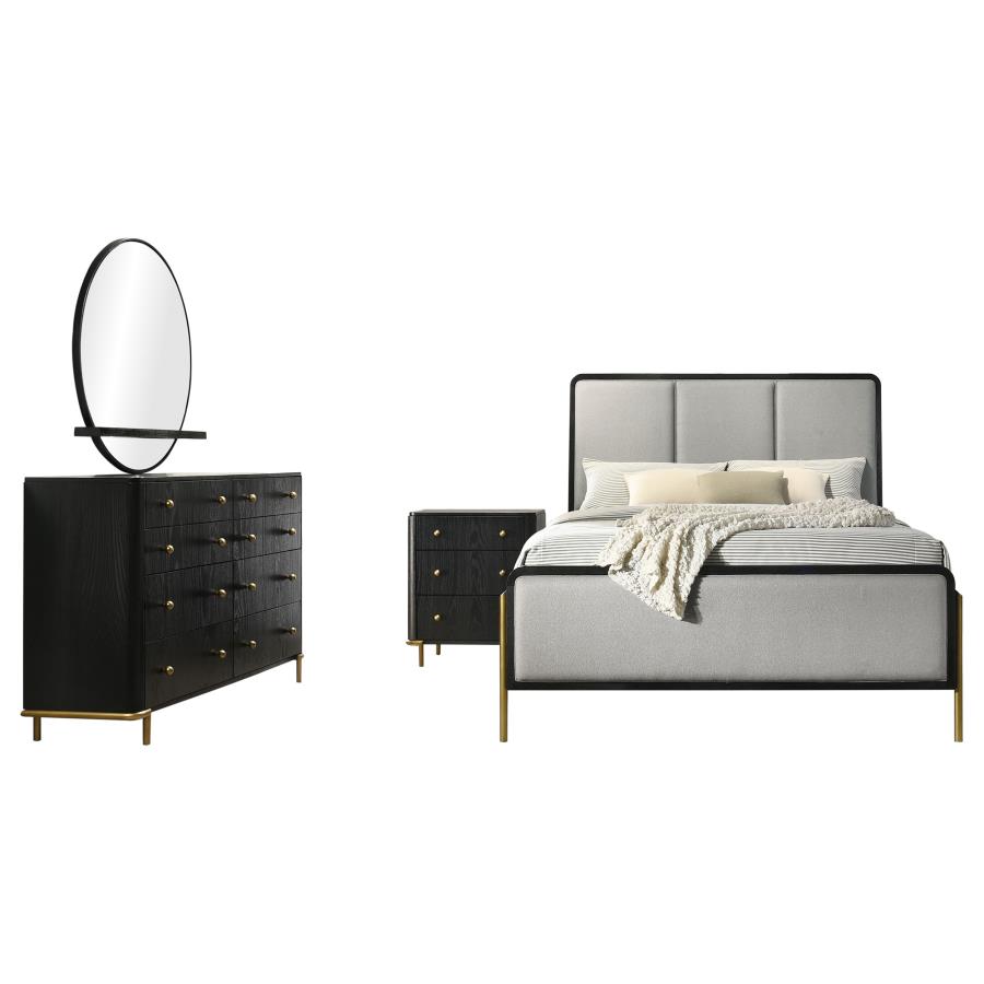 Arini 4-piece Queen Bedroom Set Black and Grey view 2