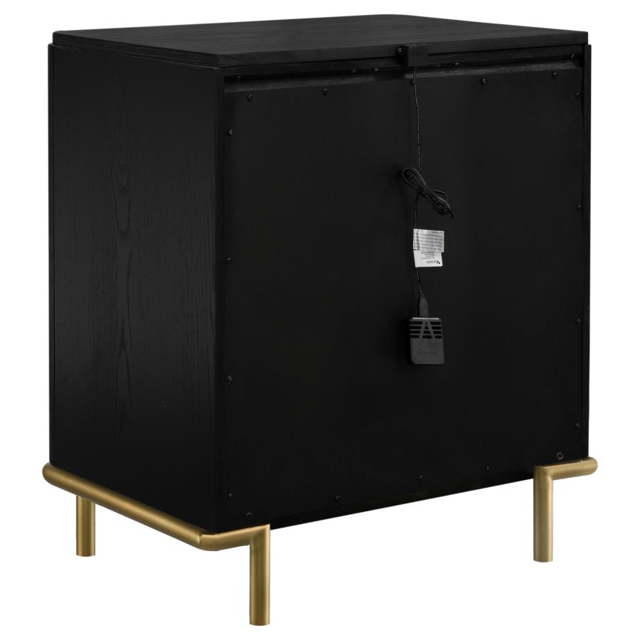 Arini 3-drawer Nightstand Black view 6