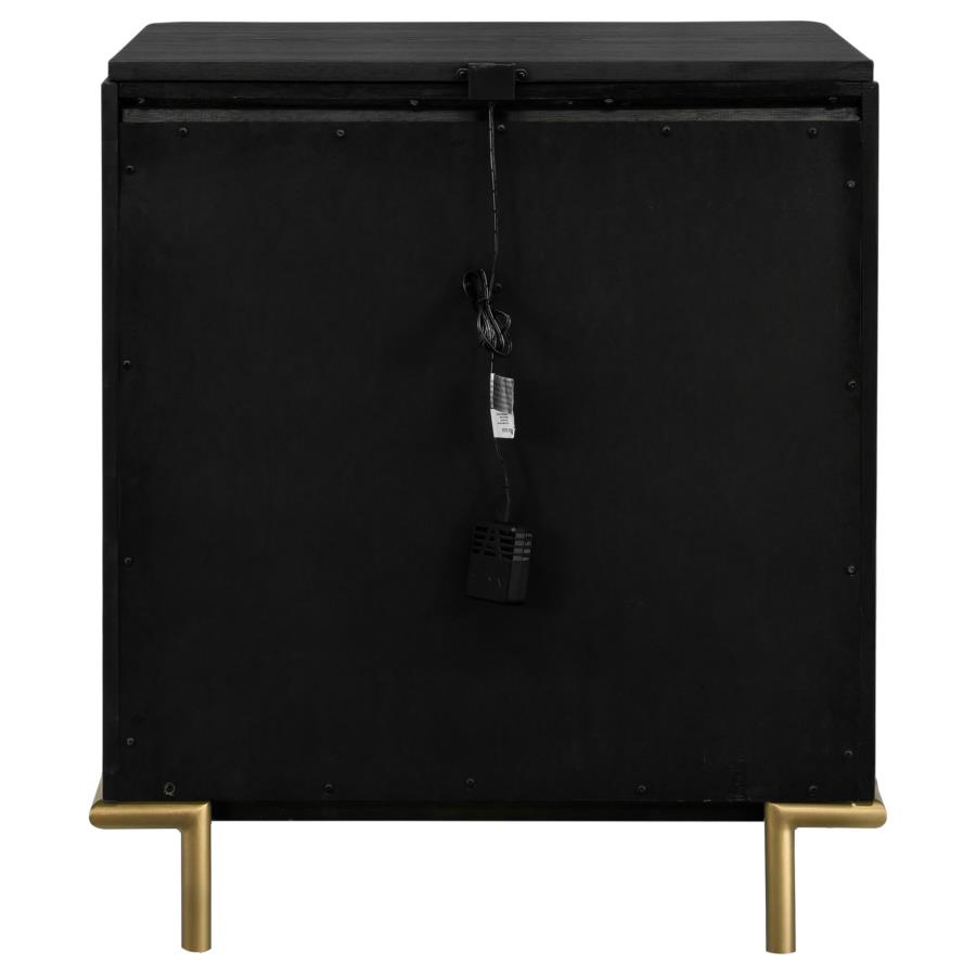 Arini 3-drawer Nightstand Black view 7