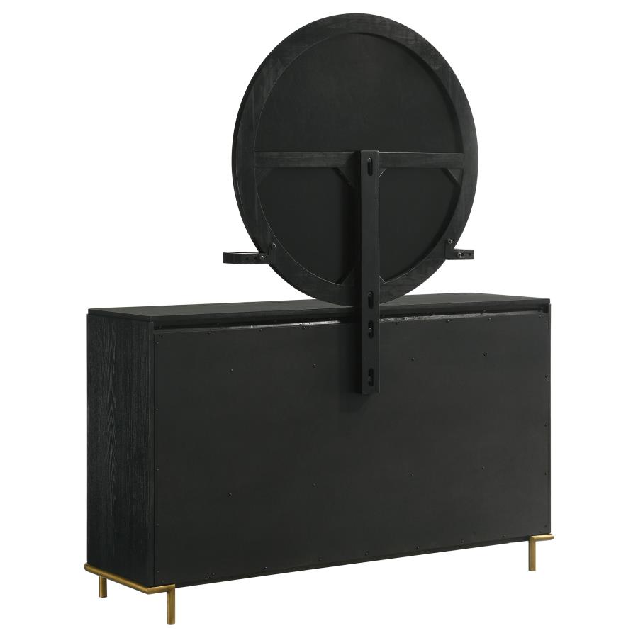 Arini 8-drawer Dresser with Mirror Black view 6
